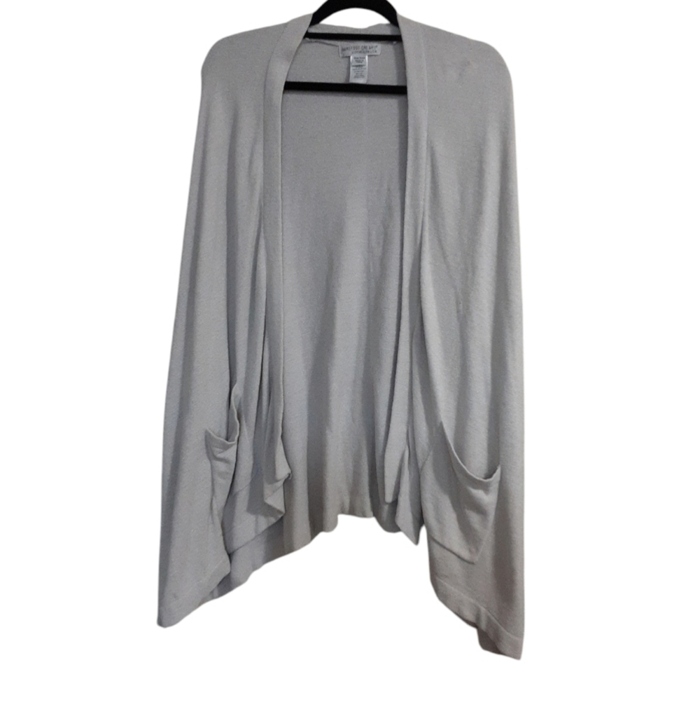 Barefoot Dreams one size open cardigan poncho beige women soft stretchy casual - Picture 8 of 8